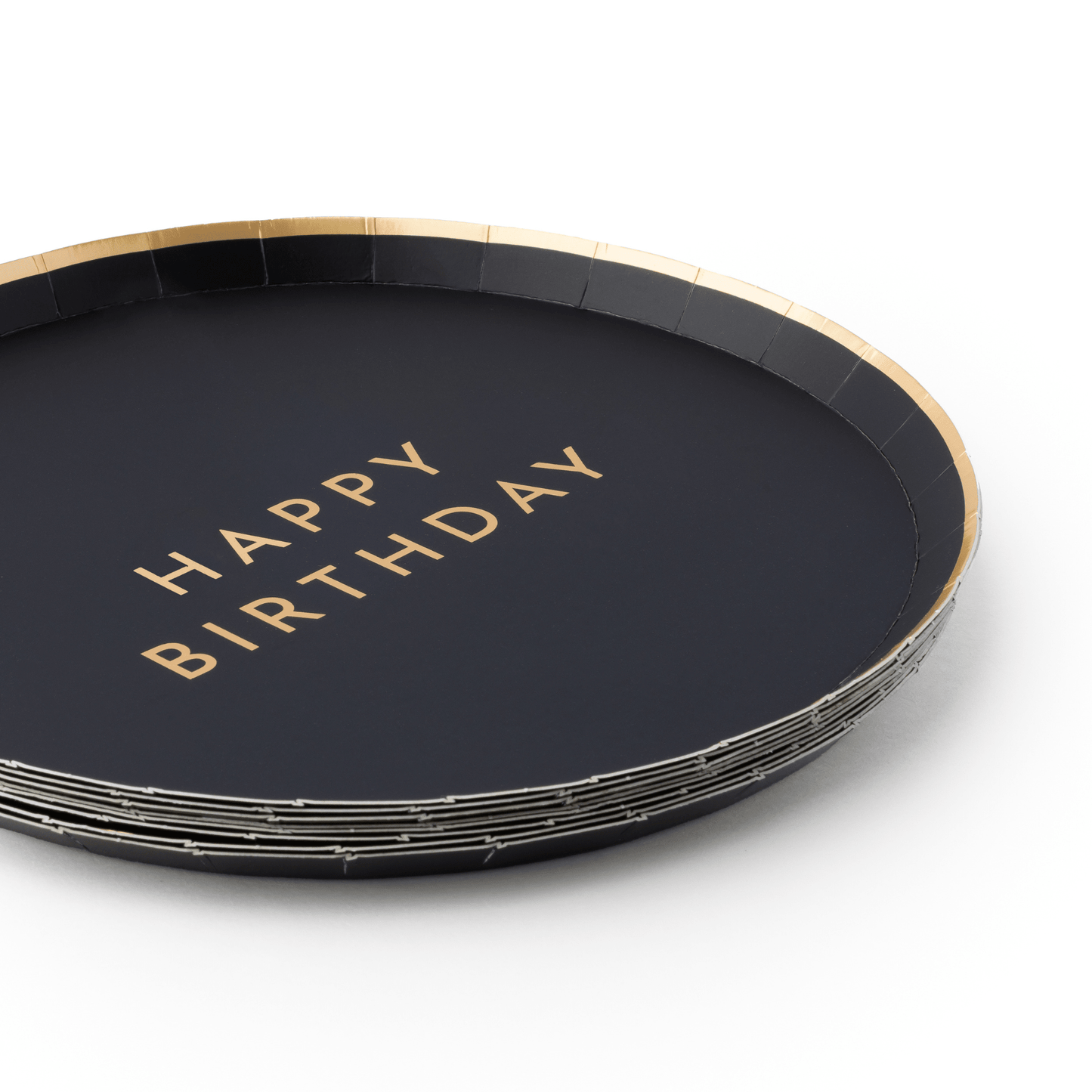 BLACK NOIR HAPPY BIRTHDAY SMALL PLATES - Bria Blair Creative