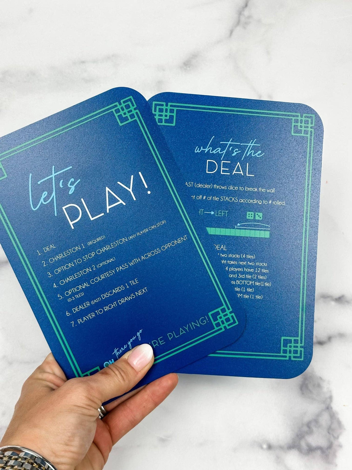 Blue Mahjong Shufflers - Bria Blair Creative