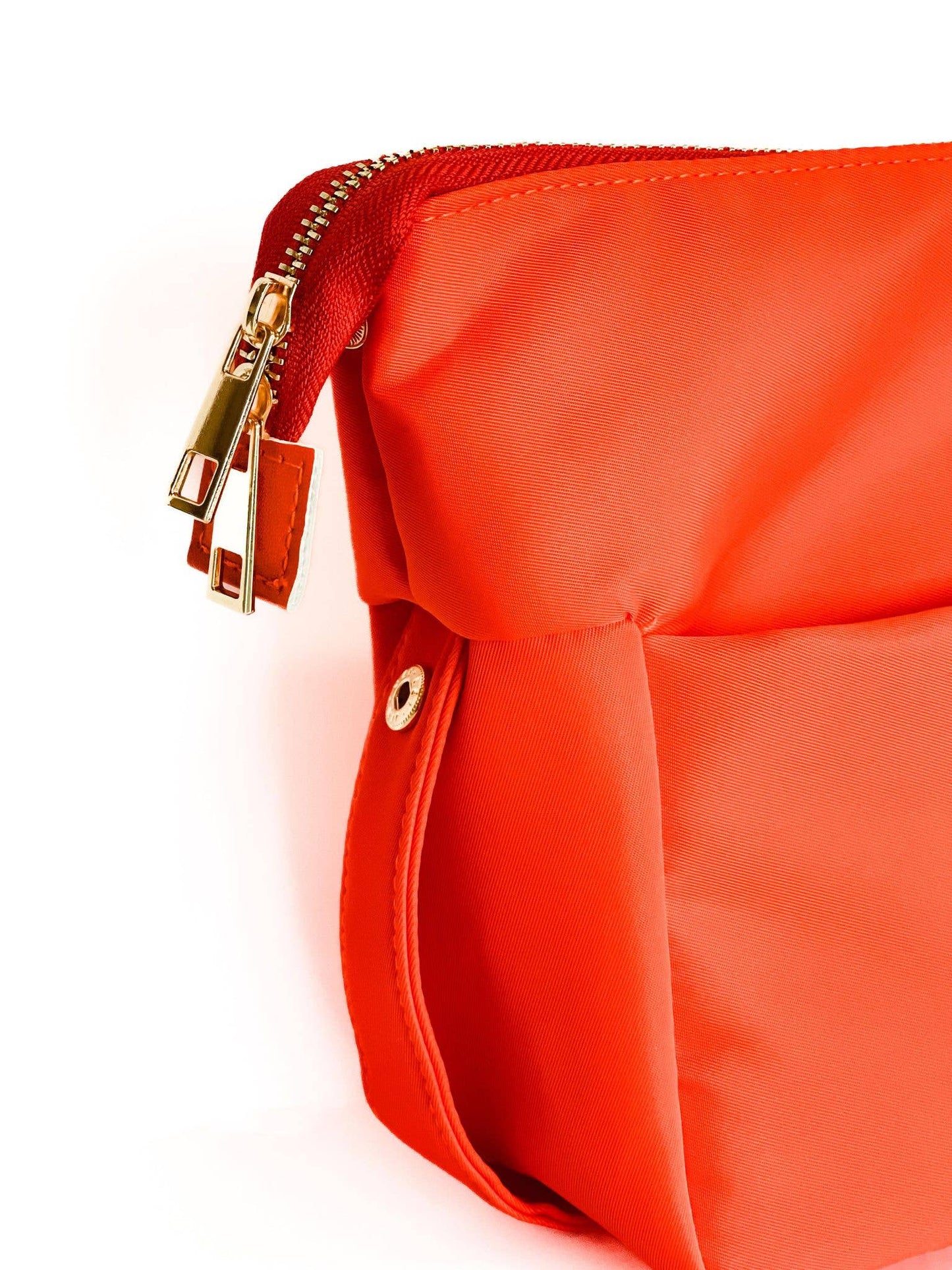 Bright Orange Cosmetic Bum Bag, Cosmetic Pouch, Makeup Pouch - Bria Blair Creative
