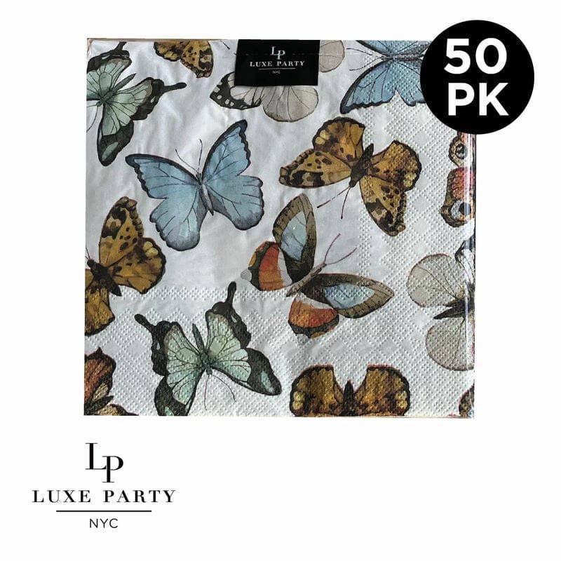 Butterfly Paper Lunch Napkins | 50 Napkins: 50 Lunch Napkins - 6.5" x 6.5" - Bria Blair Creative