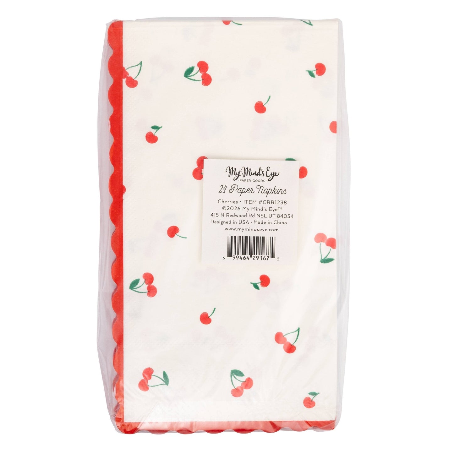 Cherries Dinner Napkin - Bria Blair Creative
