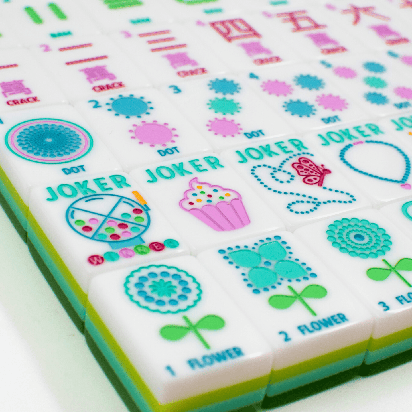 Crystal Confetti Lemon - Lime | Mahjong with a Sprinkle of Color and Joy | 1.25" x 0.9" x 0.7" - Bria Blair Creative