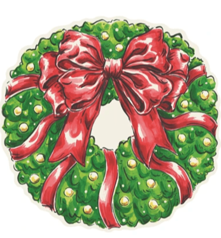 Die - Cut Holiday Wreath Placemats - Bria Blair Creative