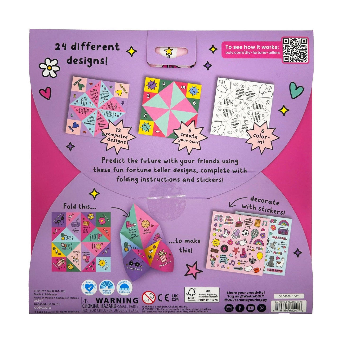 D.I.Y. Fortune Tellers Activity Kit - Set of 24 Designs - Bria Blair Creative