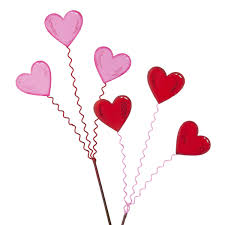 Red & Pink Heart Trio Stakes - Assorted