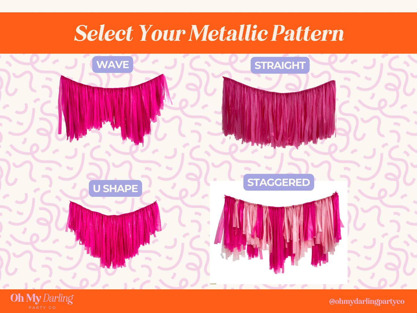 Custom Aerial Ceiling Fringe Strand: 6 Feet / Solid Plastic