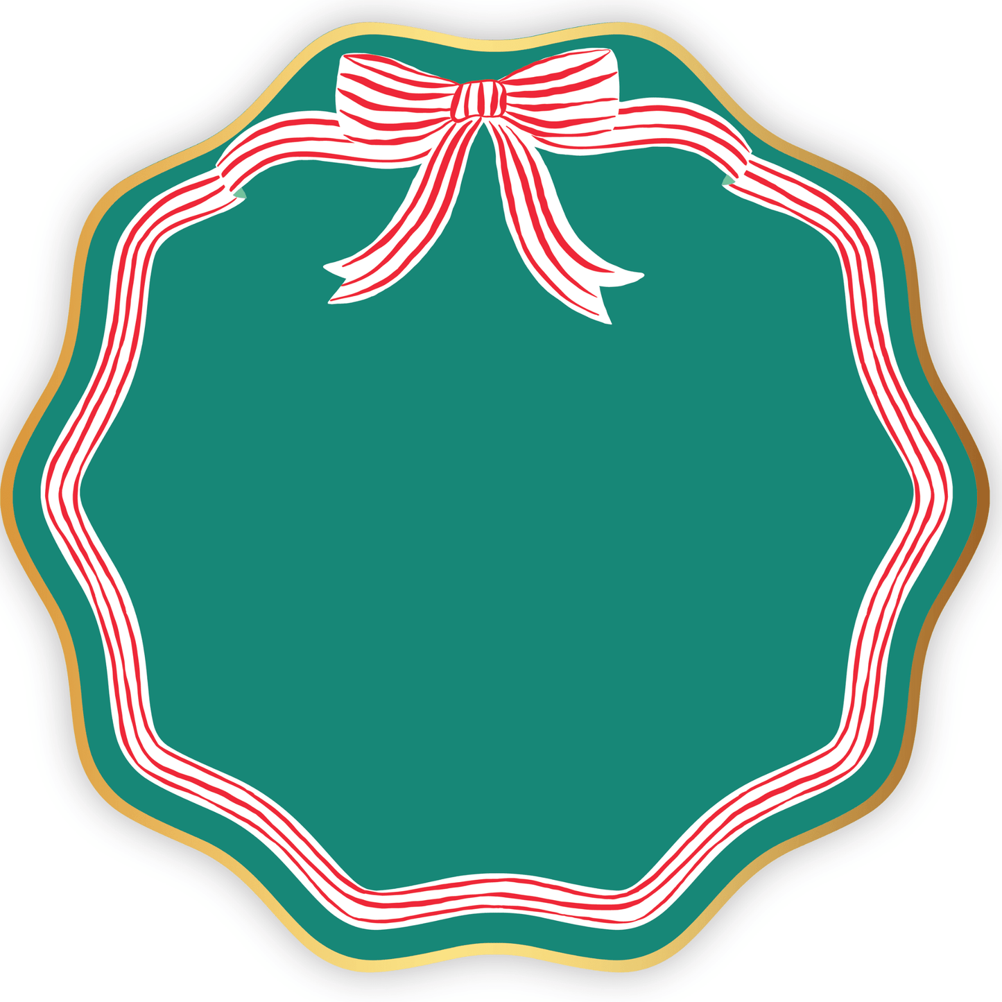 ELEGANT GREEN PEPPERMINT BOW DINNER PLATES - Bria Blair Creative