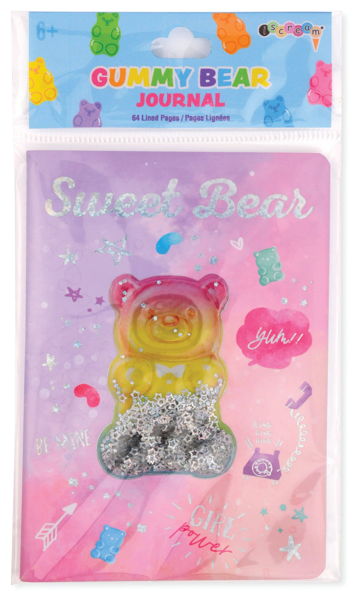 GUMMY BEAR SHAKY GLITTER JOURNAL
