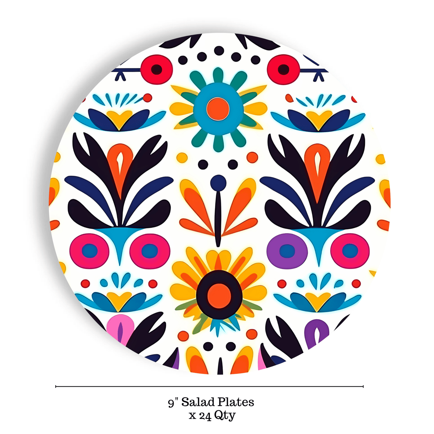 Feeling Festive 24ct 9" Paper Plates– Salad/Dinner Separates - Bria Blair Creative