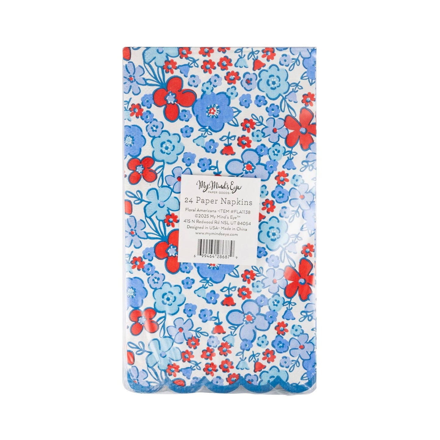 Floral Americana Dinner Napkin - Bria Blair Creative