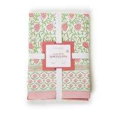 Floral Block Print Design Tablecloth - Bria Blair Creative