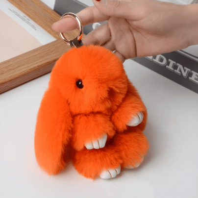 Fluffy Bunny Keychain (assorted colors) - Bria Blair Creative