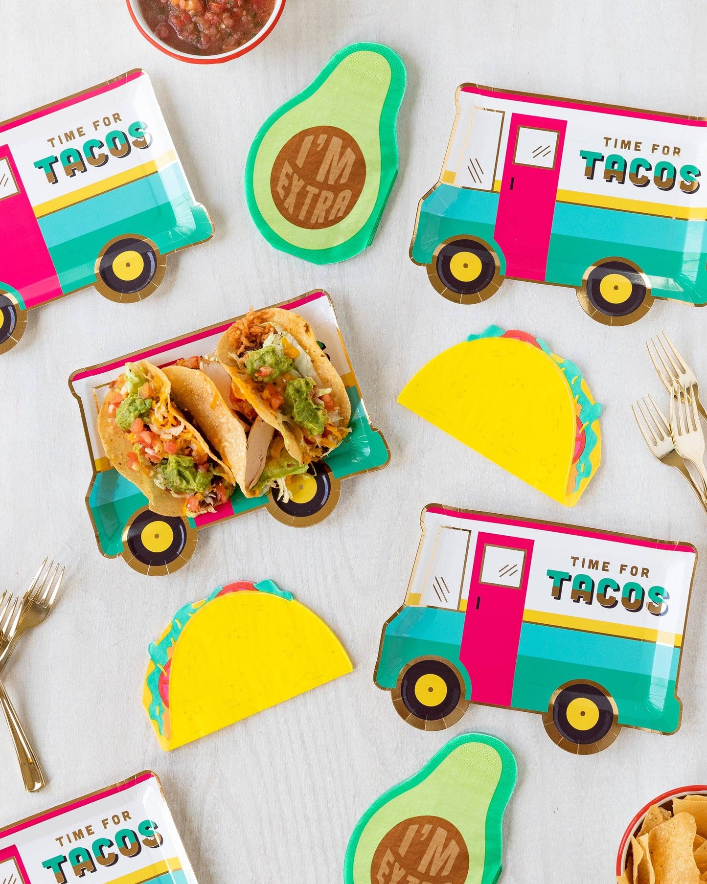 FST145 - 9" Taco Truck Shaped Paper Plate - Bria Blair Creative
