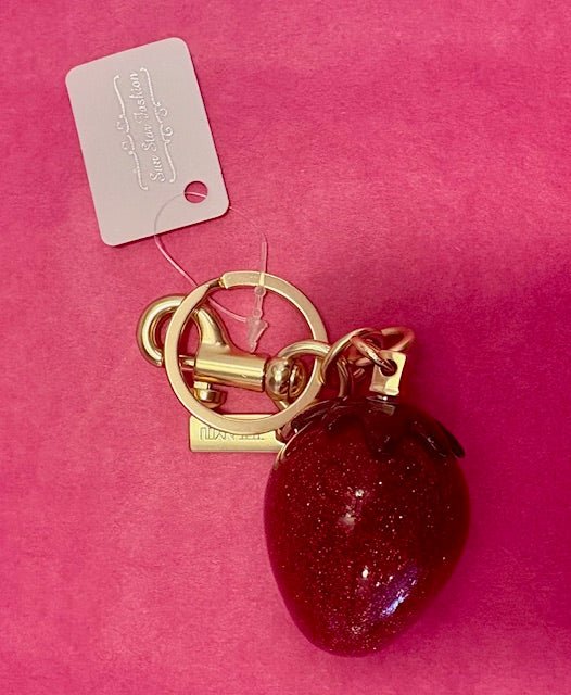 Glitter Strawberry Key Chain - Bria Blair Creative