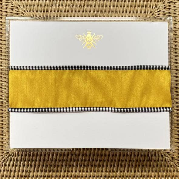 Gold Foil Bee with Acrylic Tray - Bria Blair Creative