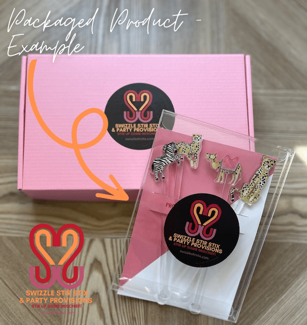 Golden Friends - Drink Swizzle - 4 piece set - Golden Girls - Bria Blair Creative