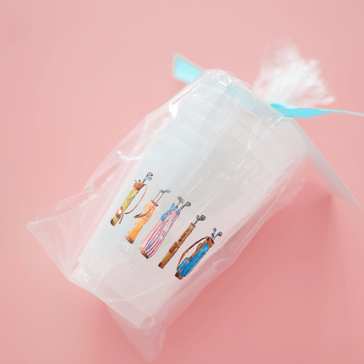 Golf Bags Frosted Cups | Set of 6 - Bria Blair Creative