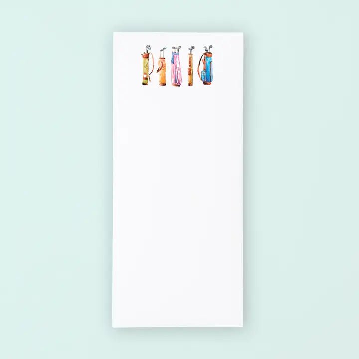 Golf Bags Tall Notepad - Bria Blair Creative