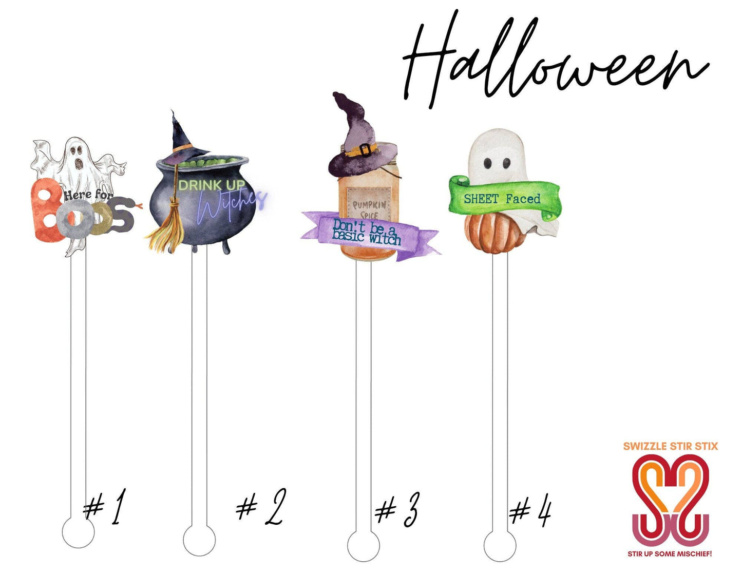 Halloween Swizzle Stir Sticks - Bria Blair Creative