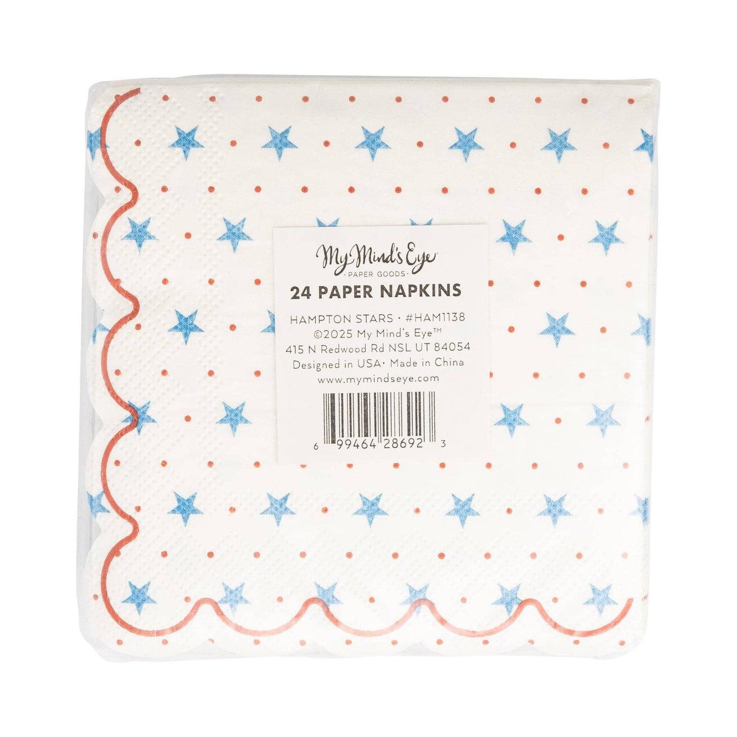 Hamptons Petite Stars Cocktail Paper Napkin - Bria Blair Creative