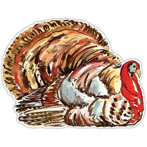 Handpainted Brown Turkey Posh Die - Cut Placemat - Bria Blair Creative