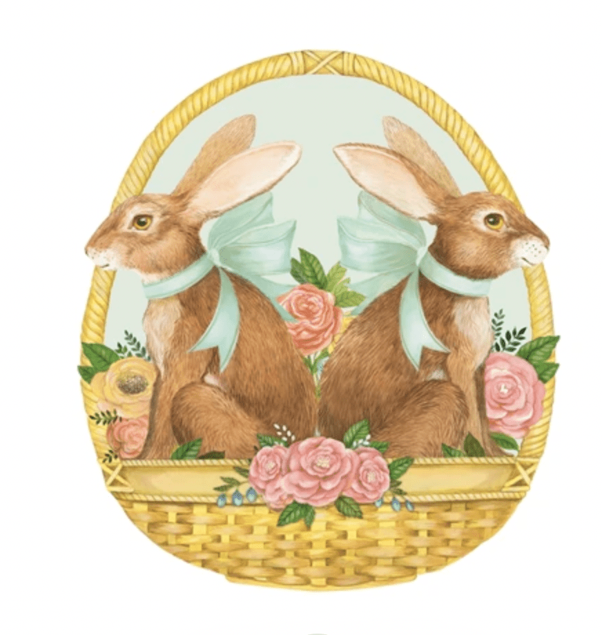 Hester & Cook Die - cut Bunny Basket Placement - Bria Blair Creative