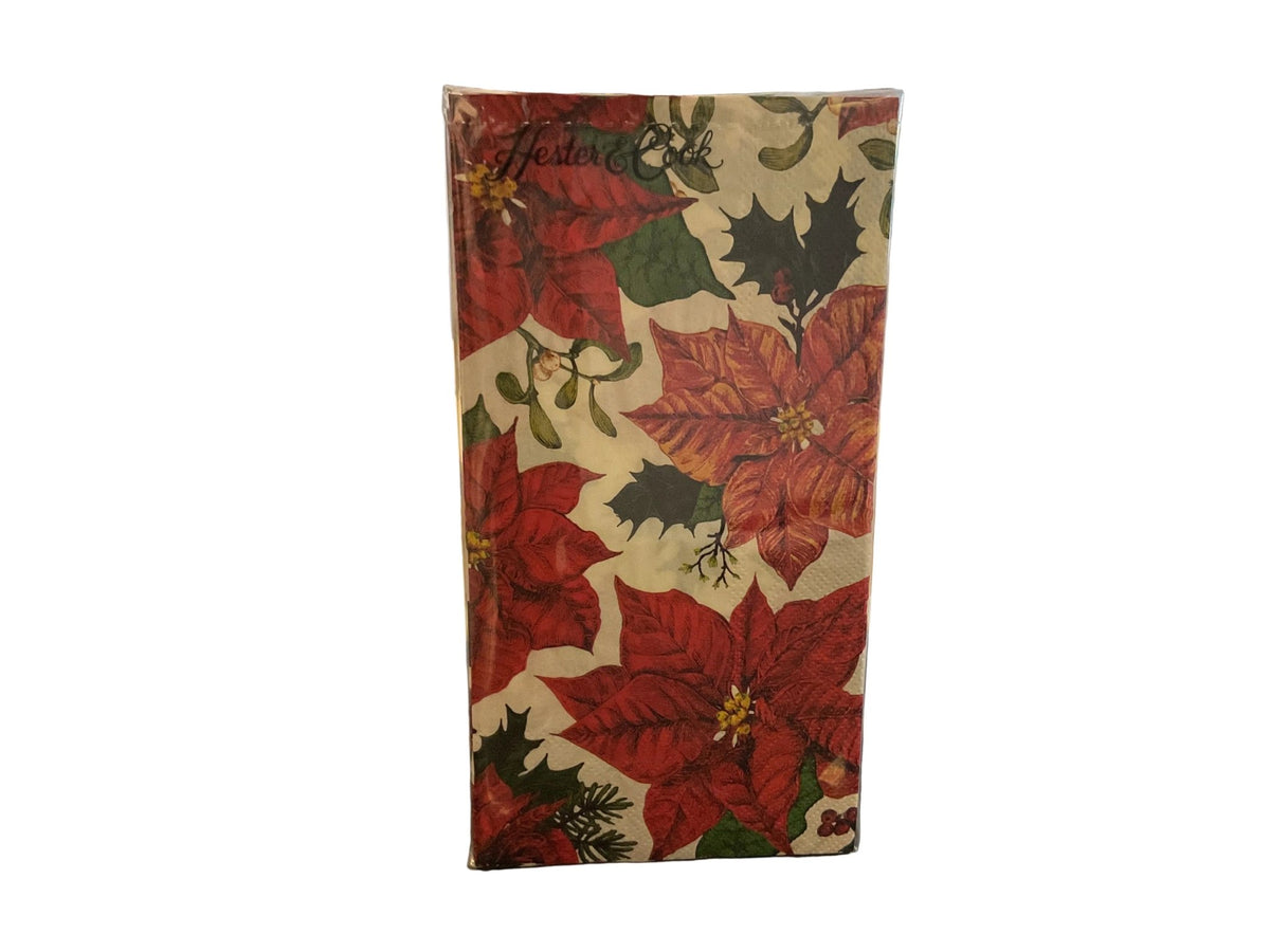 Hester & Cook Poinsettia Guest Napkin (16c) - Bria Blair Creative