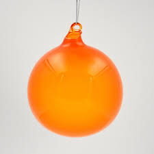 120mm Bottle Glass Ball Ornament - Orangesicle