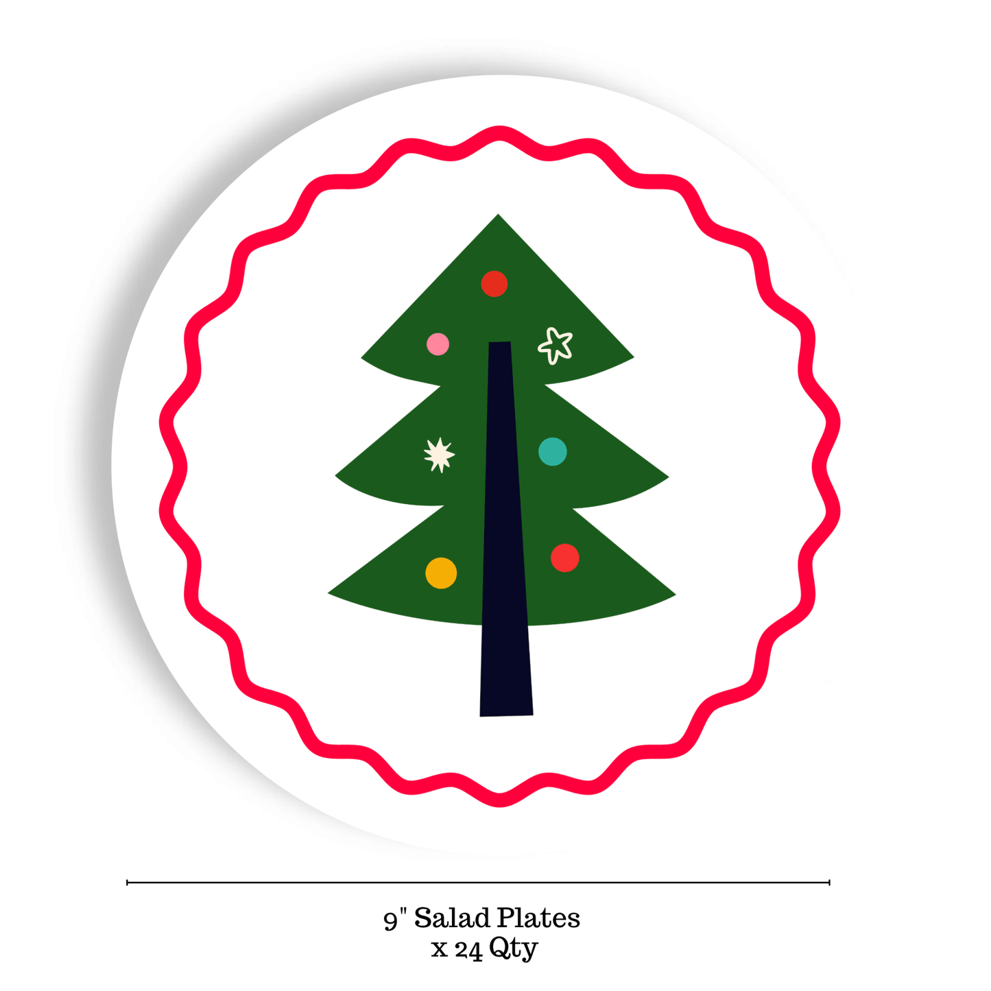 Jolly Christmas 24ct Salad Plate Separates (3 ply) - Bria Blair Creative