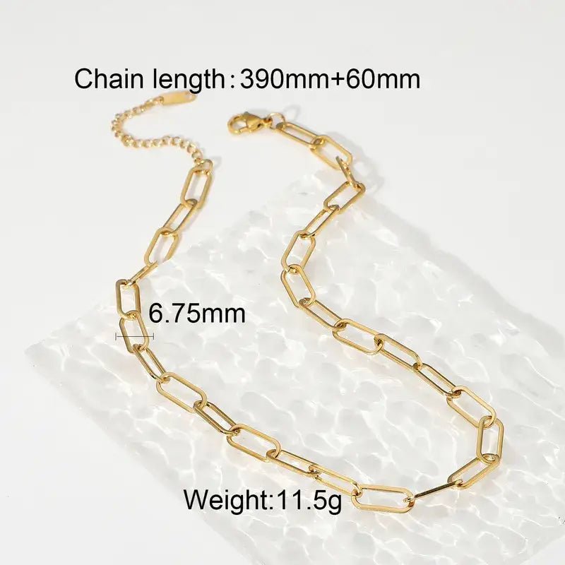 Large Chunky Paperclip Necklace - Bria Blair Creative