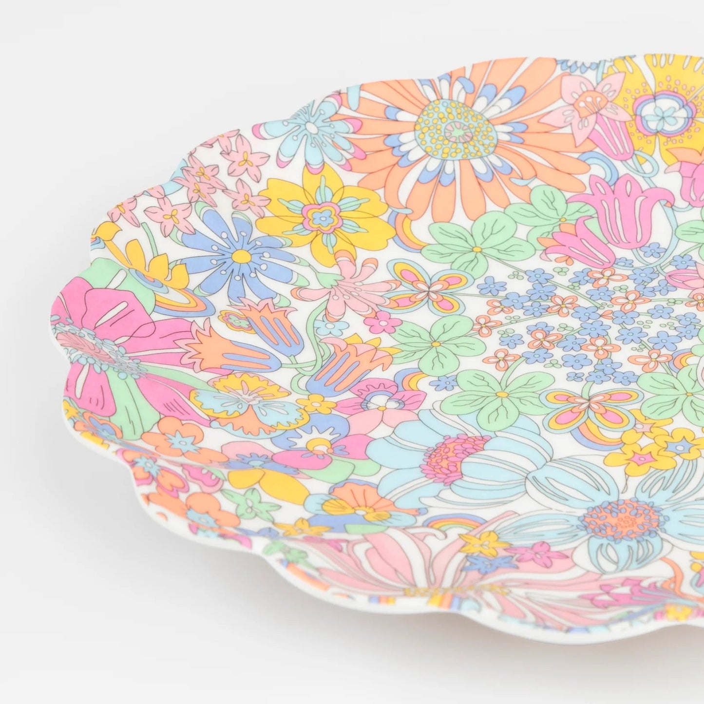 Liberty Rainbow Garden Reusable Floral Plate - Bria Blair Creative