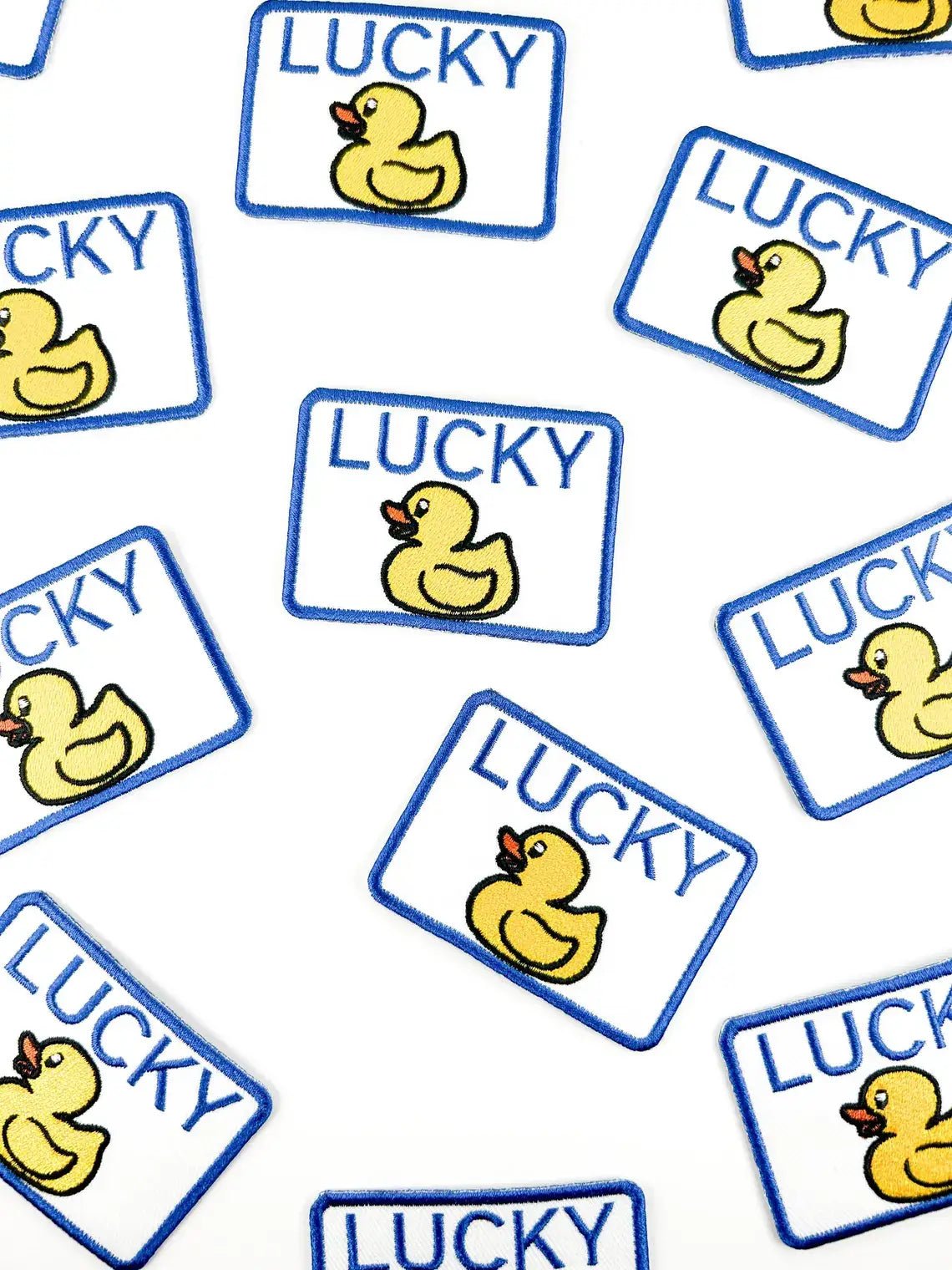 Lucky Duck Iron - On Patch - Embroidered Animal Funny Hunting - Bria Blair Creative