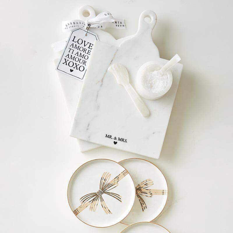 Marble Board with Handle - Mr. & Mrs. - Bria Blair Creative