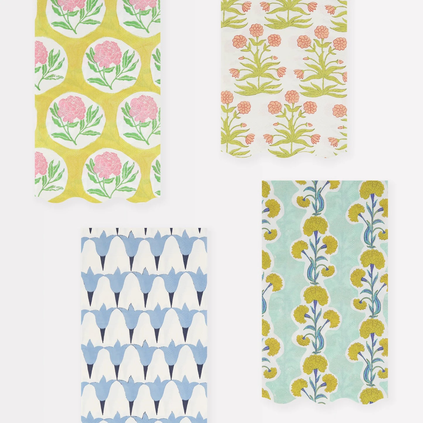 Molly Mahon Paper Guest Towels - Assorted Floral Patterns - Set of 16