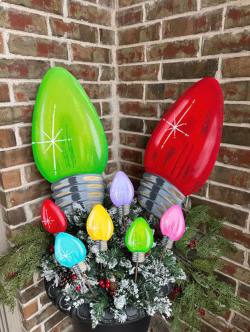 Merry & Bright Bulbs, Large S/2 - Bria Blair Creative