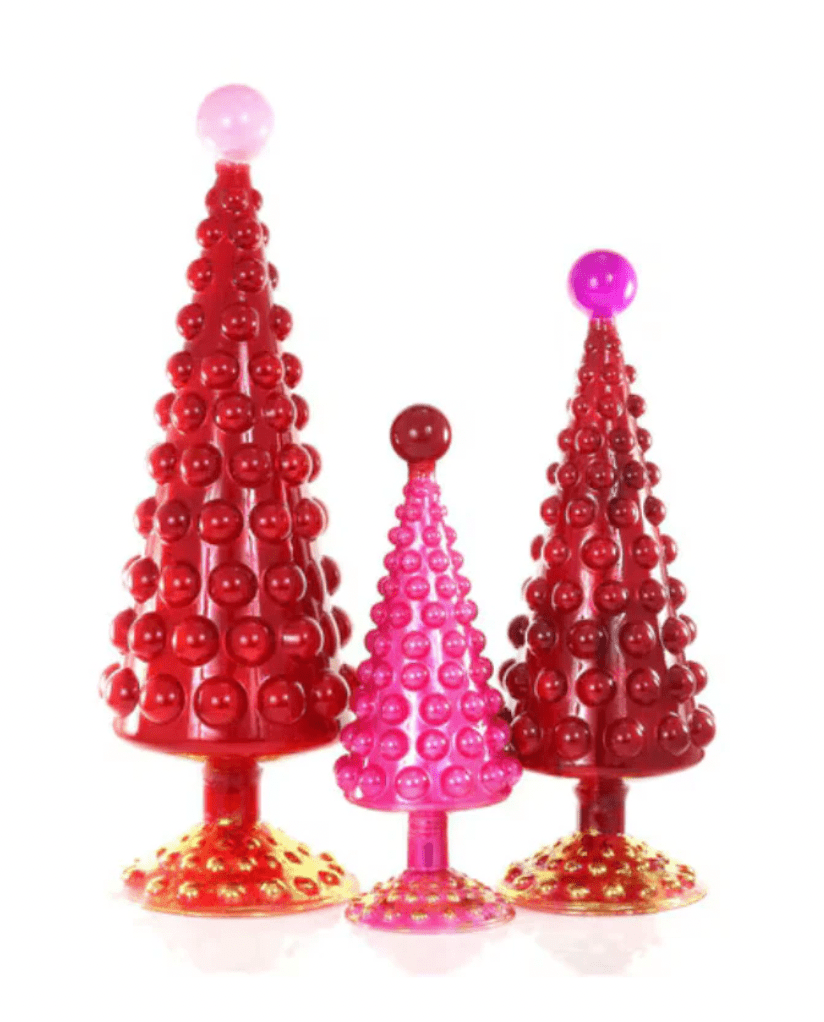 Midcentury Modern Hobnail Tree Set (3) Rouge By Cody Foster - Bria Blair Creative