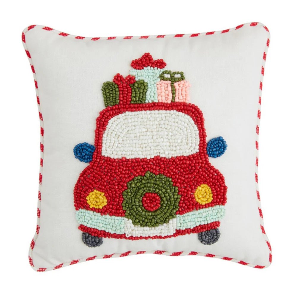 Mini Christmas Beaded Pillow - Bria Blair Creative