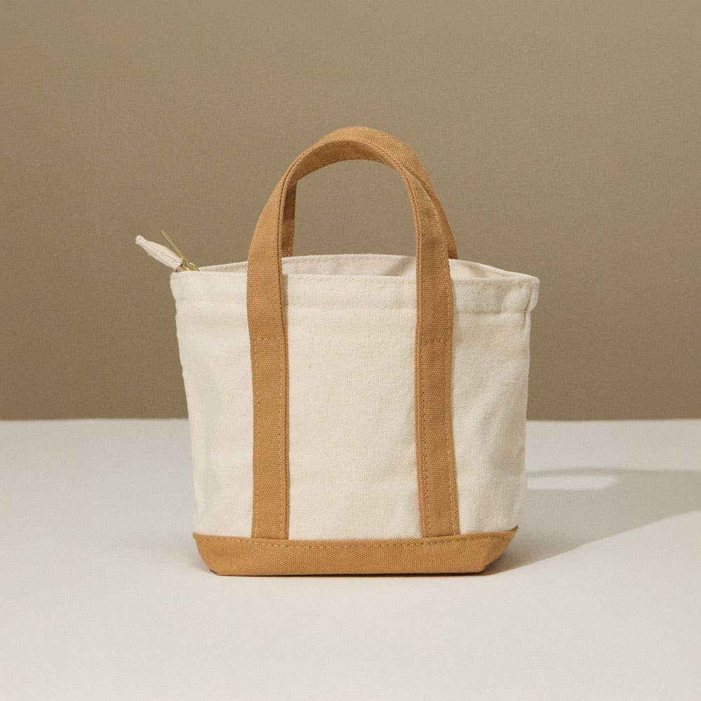 Mini Multi Purpose Compact Canvas Tote Bag : Light Blue - Bria Blair Creative