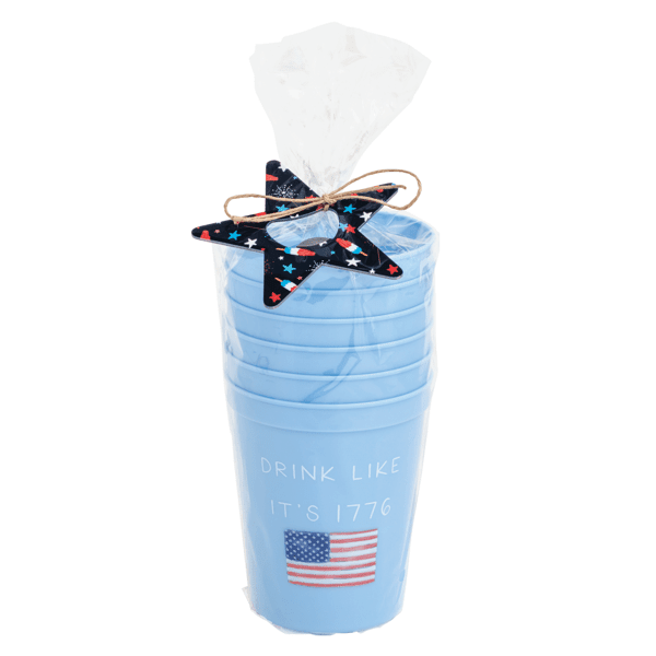 Mud pie blue Americana party cup - Bria Blair Creative