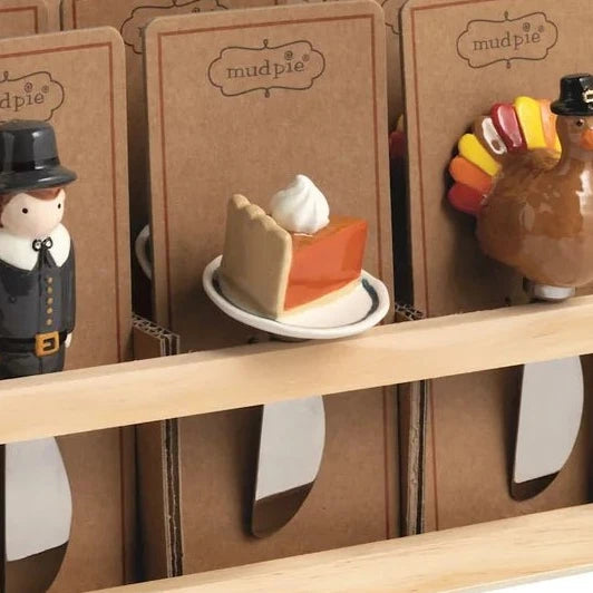 MudPie Thanksgiving Pilgrim spreader - Bria Blair Creative