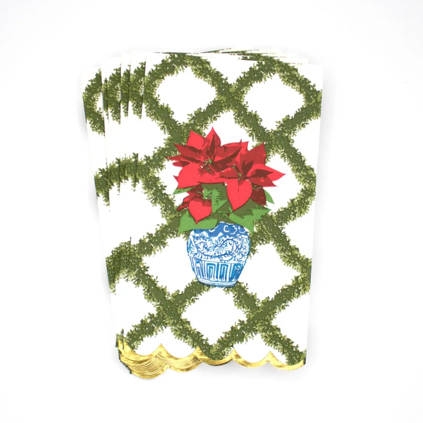 Paper Guest Towels - Poinsettias - Bria Blair Creative