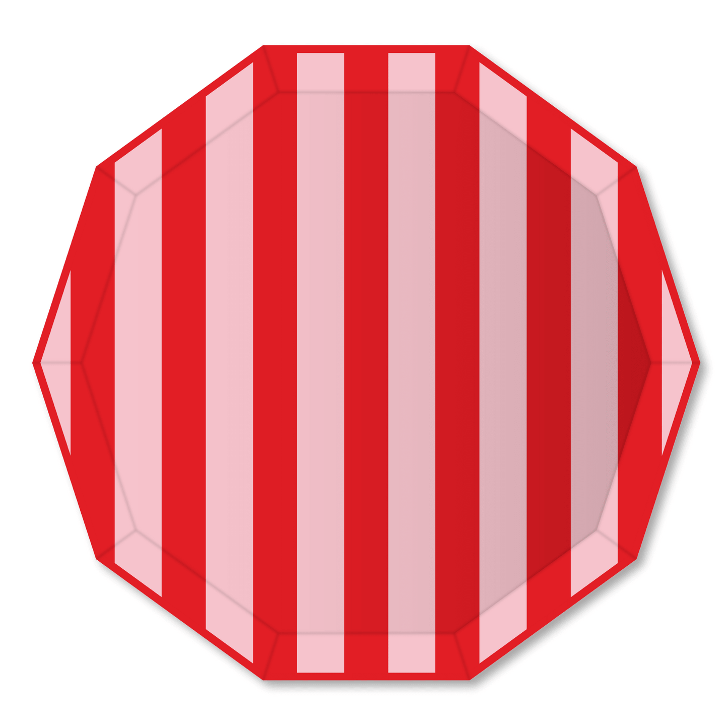 PINK & RED SIGNATURE CABANA STRIPE PLATES - Bria Blair Creative