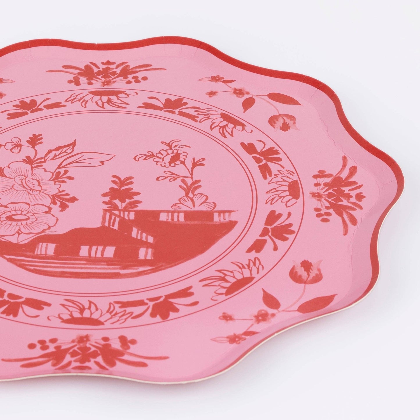 Pink Vintage Botanical Dinner Plates - Bria Blair Creative