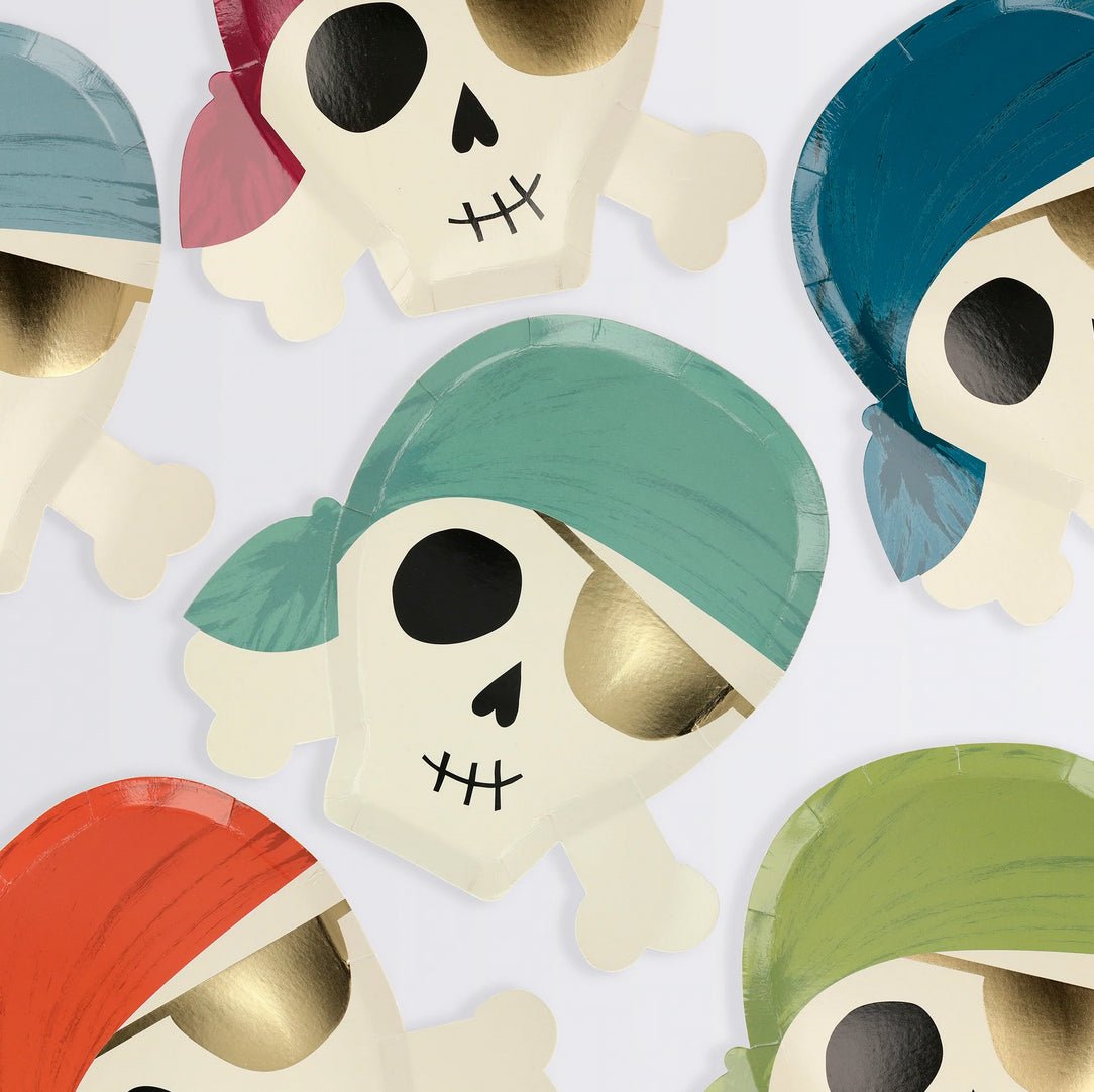 Pirate Party Plates - Assorted Colors - Bria Blair Creative