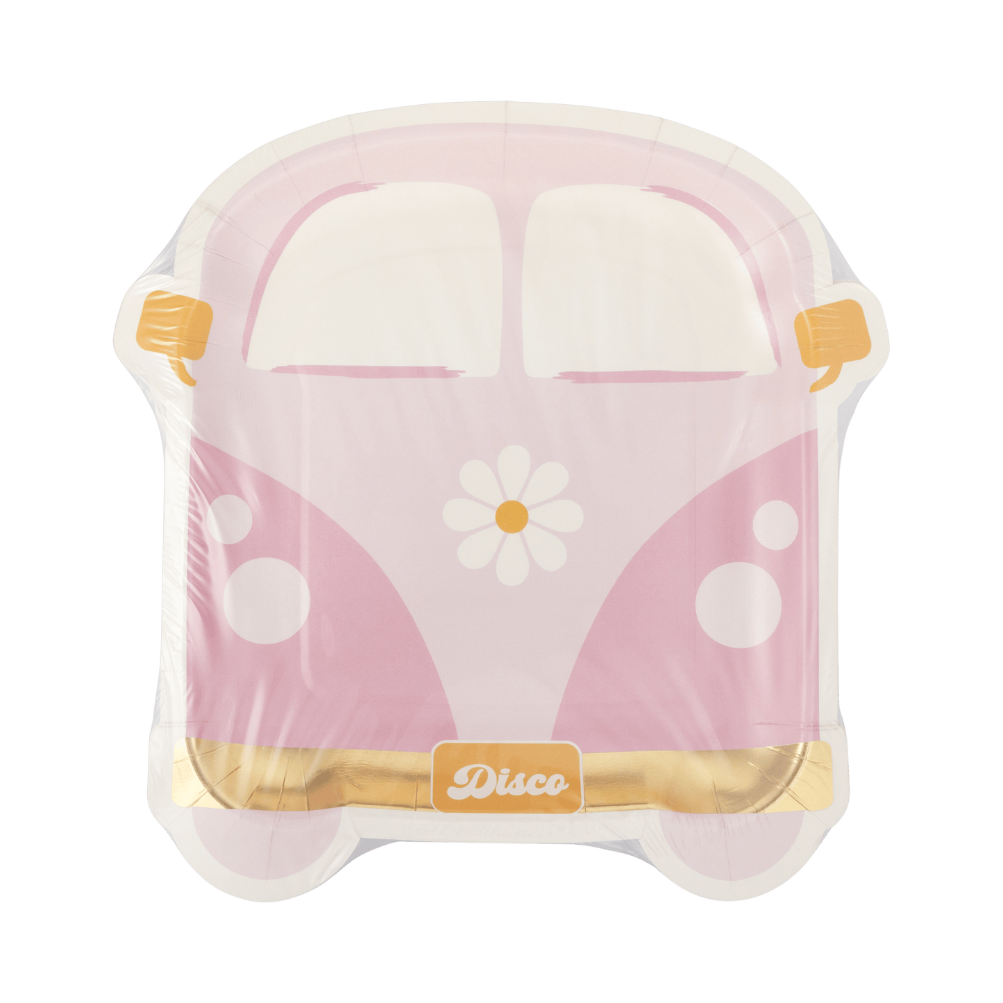 PLGOG42 - Disco Daisy Van Shaped Paper Plate - Bria Blair Creative