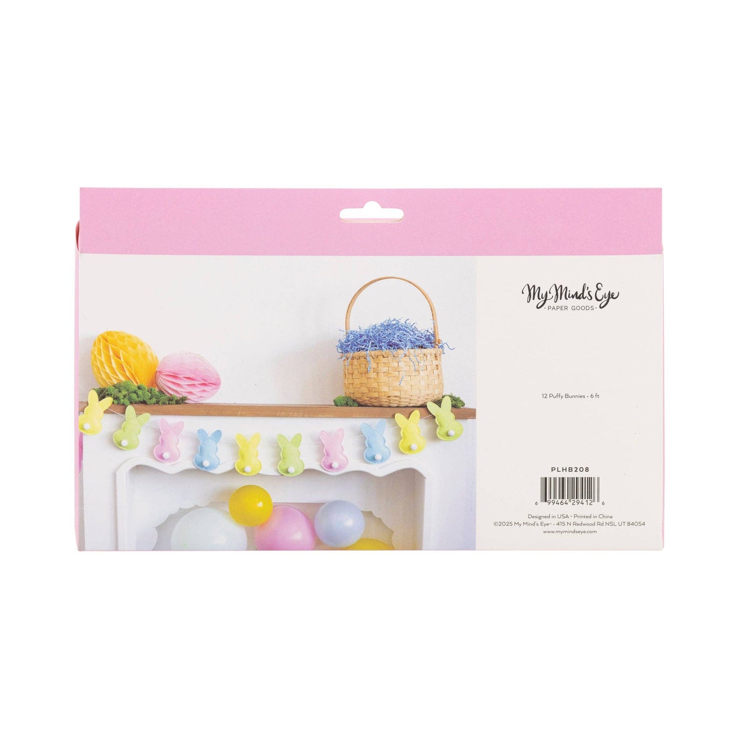 PLHB208 - Puffy Felt Pastel Easer Bunny Banner - Bria Blair Creative