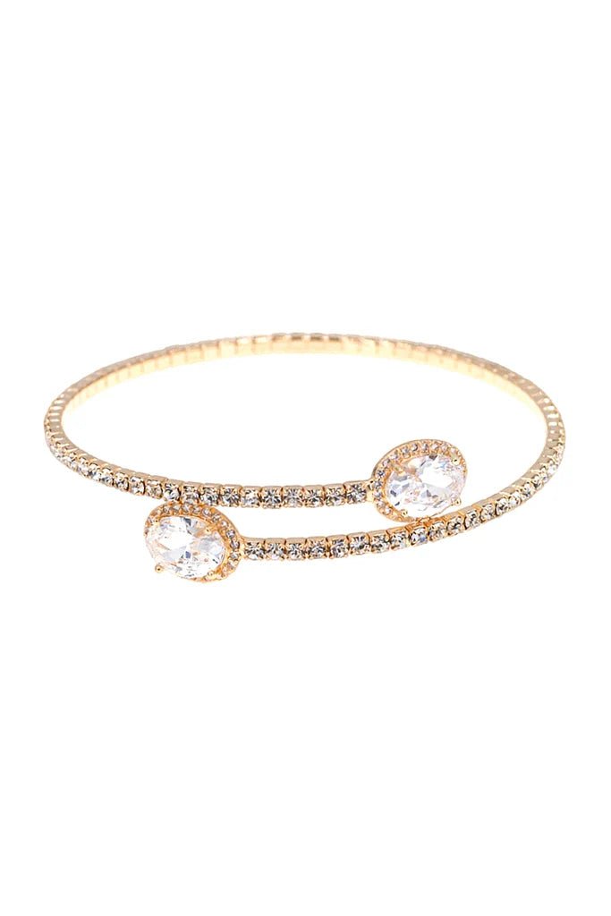 Rhinestone Cuff Bracelet - Gold/Silver - Bria Blair Creative