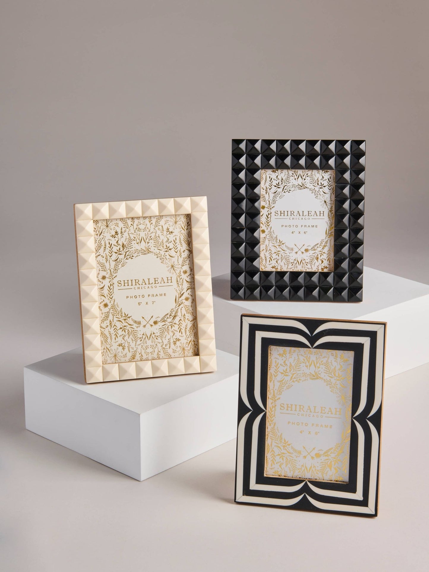 ROMA 4" x 6" GRAPHIC PICTURE FRAME,BLACK - Bria Blair Creative