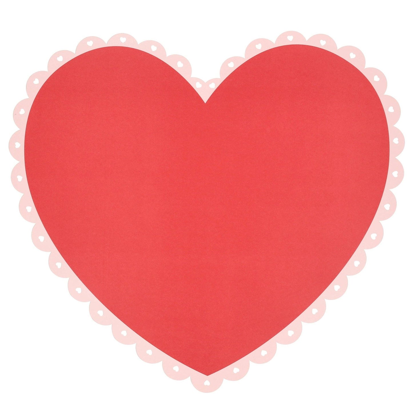 Scalloped Heart Paper Placemats - Bria Blair Creative