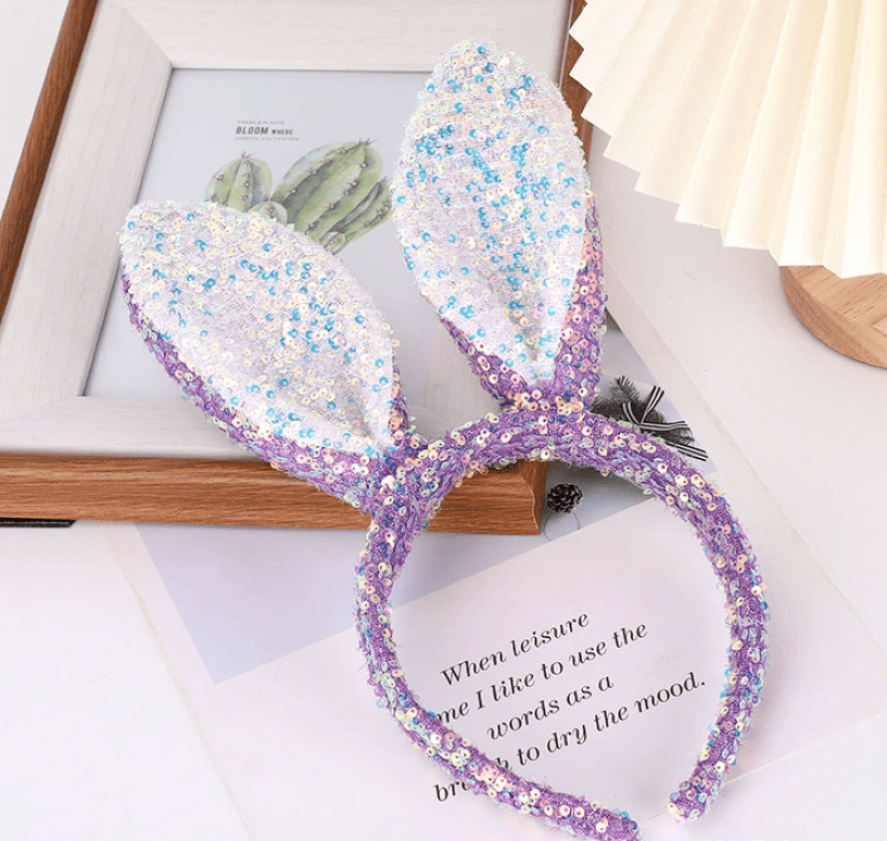Sequined bunny ears headband Cute Easter Bunny Headband : Pink - Bria Blair Creative